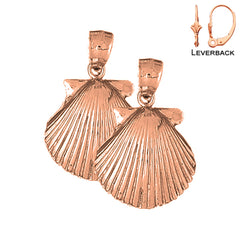 14K or 18K Gold Shell Earrings
