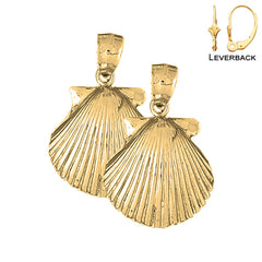 14K or 18K Gold Shell Earrings