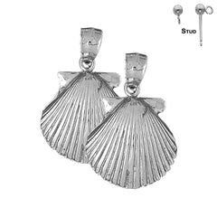 14K or 18K Gold Shell Earrings