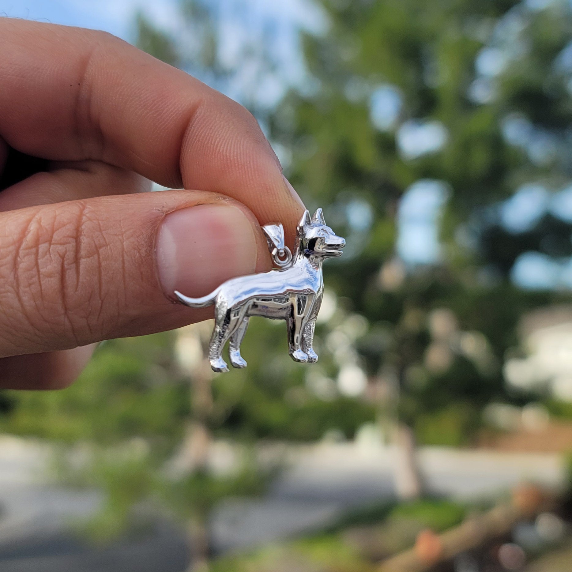 10K, 14K or 18K Gold Chihuahua Dog Pendant