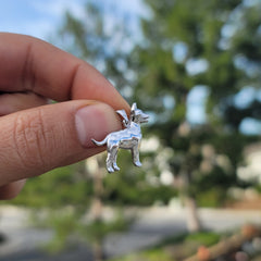 10K, 14K or 18K Gold Chihuahua Dog Pendant