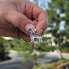 Colgante de perro chihuahua de oro de 10K, 14K o 18K