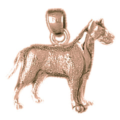 10K, 14K or 18K Gold Dog Pendant