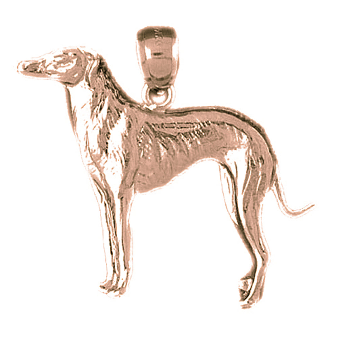 10K, 14K or 18K Gold Dog Pendant