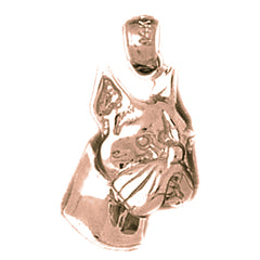 10K, 14K or 18K Gold Dog Pendant