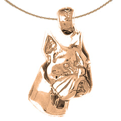 Colgante de Perro de Oro de 10K, 14K o 18K