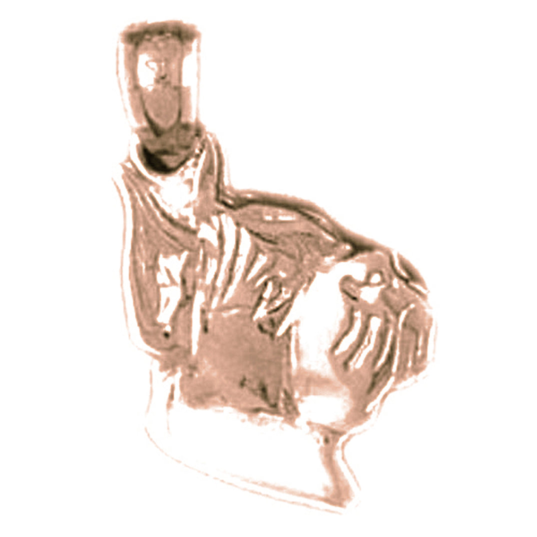 14K or 18K Gold Dog Pendant