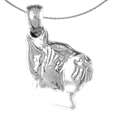 Colgante de perro de oro de 14 quilates o 18 quilates