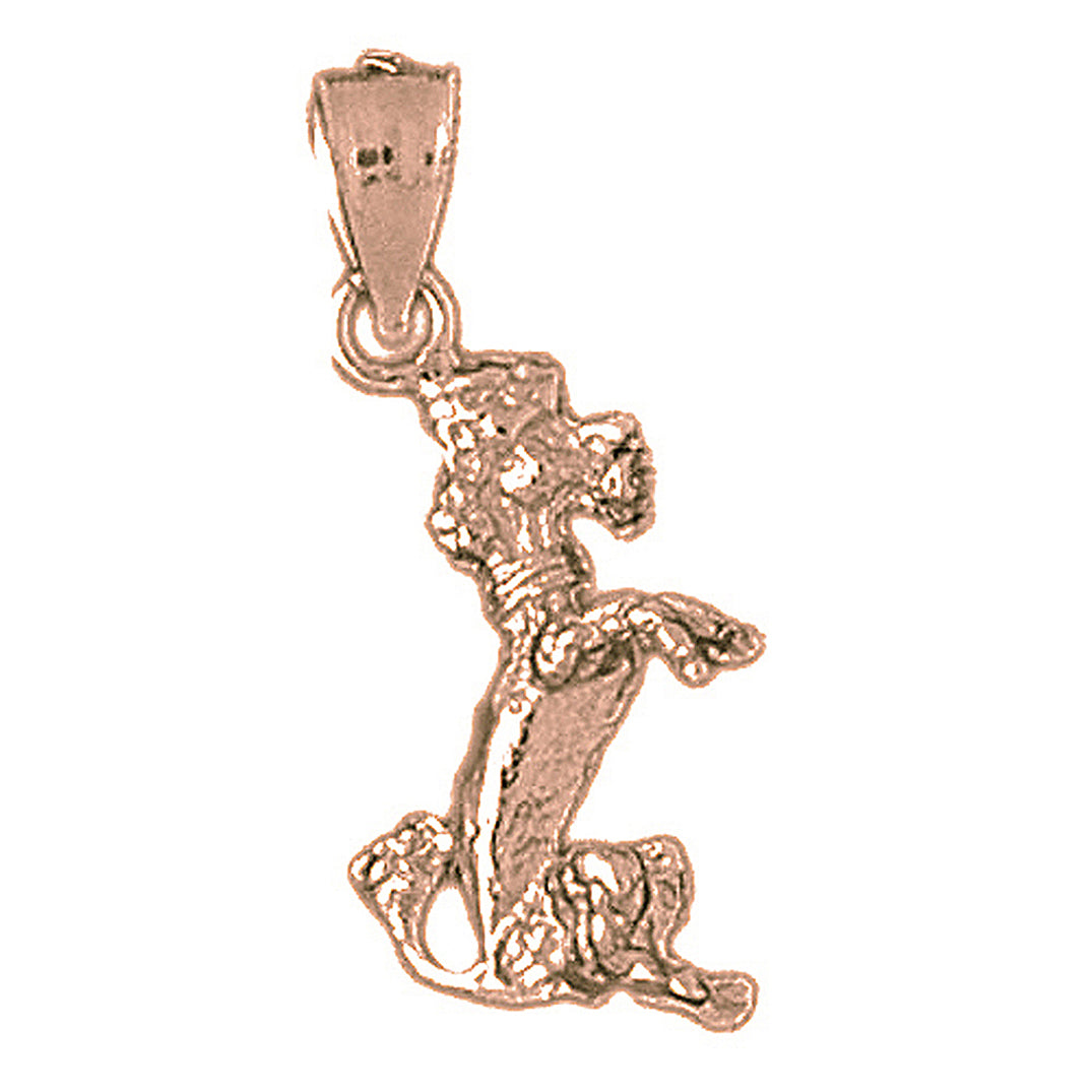 14K or 18K Gold Poodle Dog Pendant