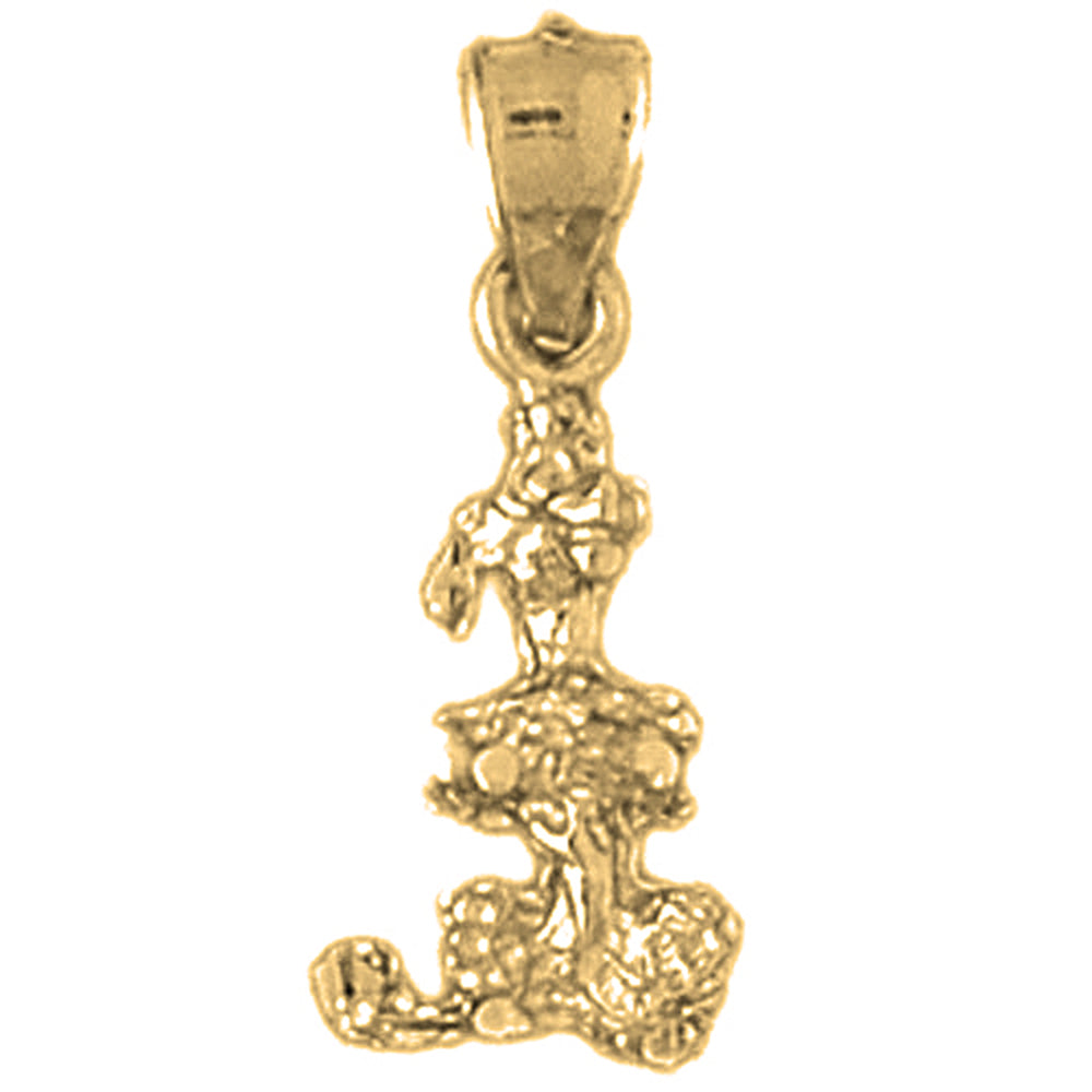 14K or 18K Gold Poodle Dog Pendant