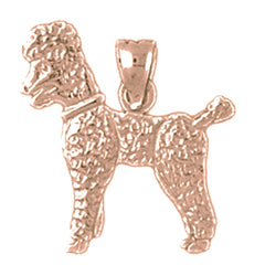14K or 18K Gold Poodle Dog Pendant