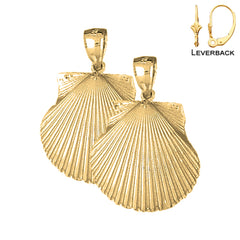 14K or 18K Gold Shell Earrings