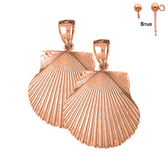 14K or 18K Gold Shell Earrings