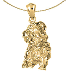 Colgante de Perro de Oro de 10K, 14K o 18K