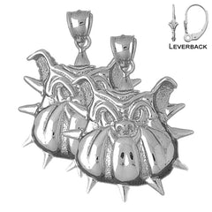 14K or 18K Gold Bulldog Earrings