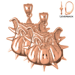 14K or 18K Gold Bulldog Earrings