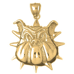 10K, 14K or 18K Gold Bulldog Pendant