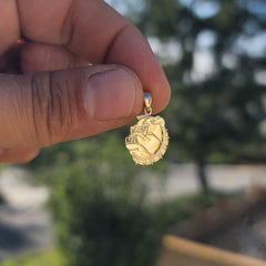 14K or 18K Gold Bulldog Pendant