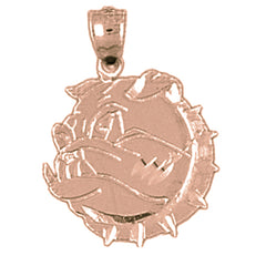 14K or 18K Gold Bulldog Pendant