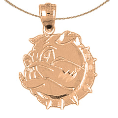 Colgante Bulldog de Oro de 14K o 18K