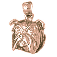 10K, 14K or 18K Gold Bulldog Pendant