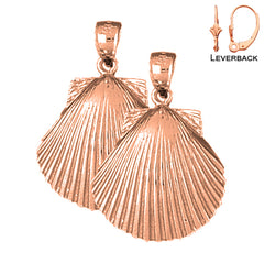 14K or 18K Gold Shell Earrings