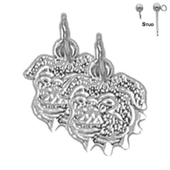 14K or 18K Gold Bulldog Earrings