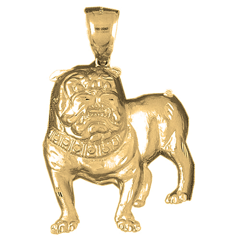10K, 14K or 18K Gold Bulldog Pendant