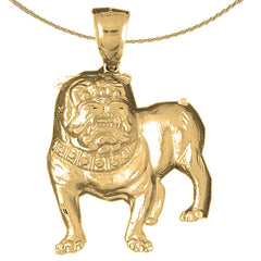 Colgante Bulldog de Oro de 10K, 14K o 18K