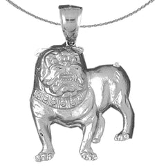 Colgante Bulldog de Oro de 10K, 14K o 18K