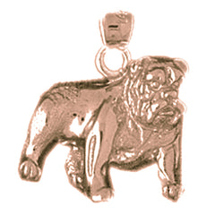 10K, 14K or 18K Gold Bulldog Pendant