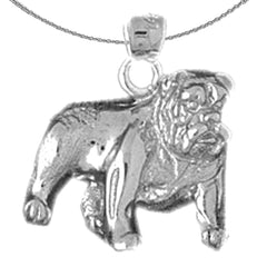 Colgante Bulldog de Oro de 10K, 14K o 18K
