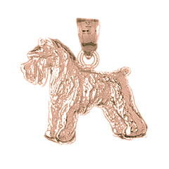 14K or 18K Gold Terrier Dog Pendant