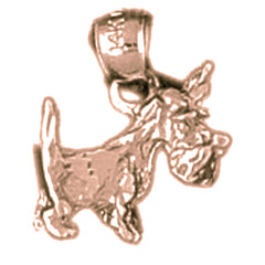 14K or 18K Gold Terrier Dog Pendant