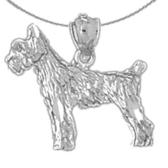 Colgante de perro Terrier de oro de 14K o 18K