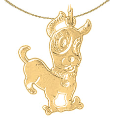 Colgante de perro de oro de 14 quilates o 18 quilates