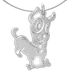 Colgante de perro de oro de 14 quilates o 18 quilates