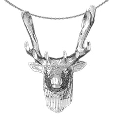 Hirschanhänger aus 10 Karat, 14 Karat oder 18 Karat Gold