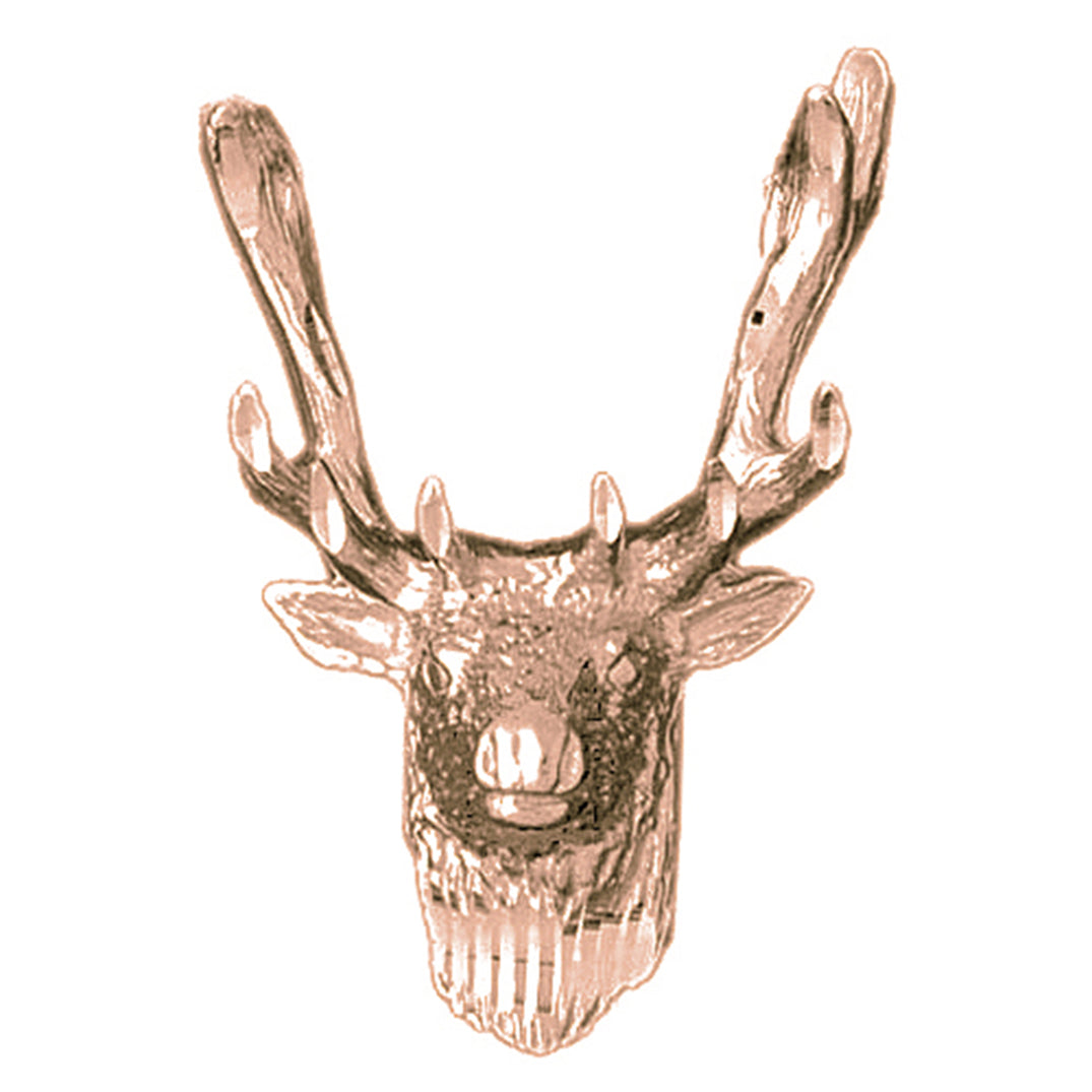 10K, 14K or 18K Gold Deer Pendant