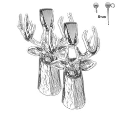 26 mm Hirschohrringe aus Sterlingsilber (weiß- oder gelbvergoldet)