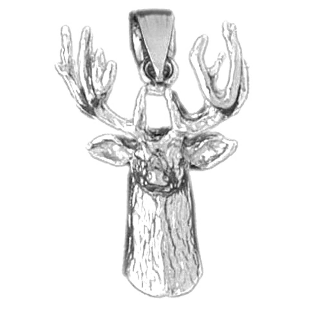 10K, 14K or 18K Gold Deer Pendant