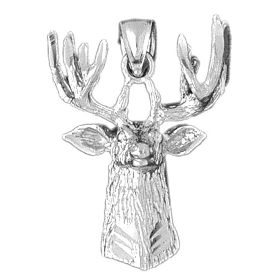 10K, 14K or 18K Gold Deer Pendant