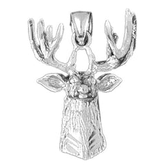 Hirschanhänger aus 10 Karat, 14 Karat oder 18 Karat Gold