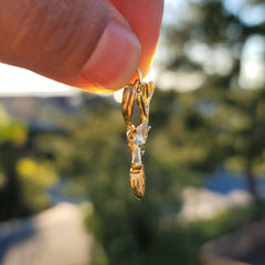 Hirschanhänger aus 10 Karat, 14 Karat oder 18 Karat Gold