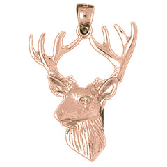 10K, 14K or 18K Gold Deer Pendant