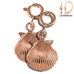 14K or 18K Gold Shell Earrings