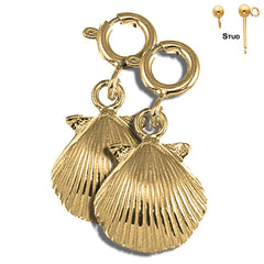 14K or 18K Gold Shell Earrings