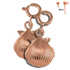 14K or 18K Gold Shell Earrings