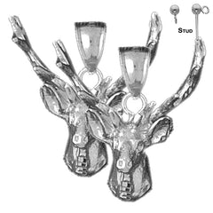 Pendientes de ciervo de oro de 14 quilates o 18 quilates de 29 mm