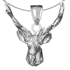 Hirschanhänger aus 10 Karat, 14 Karat oder 18 Karat Gold